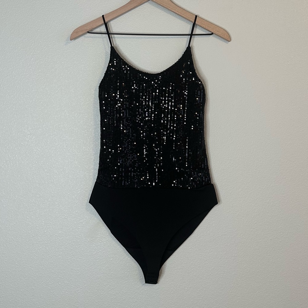 Black Sequin Bodysuit